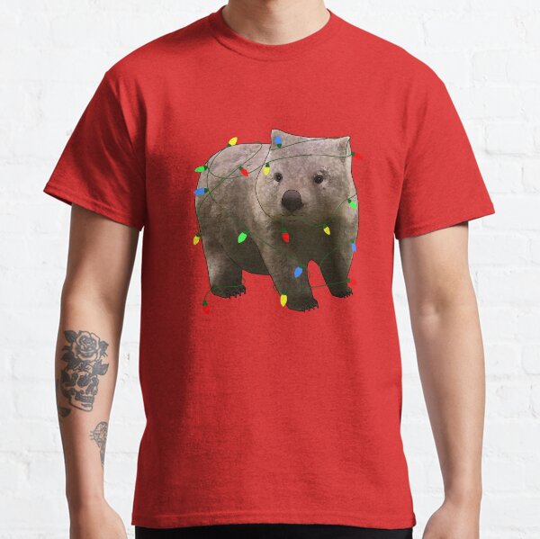 Vista previa del artículo con la obra «Wombat de Navidad», diseñado y vendido por Meowmaddie.