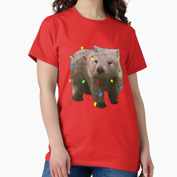 Vista previa del artículo con la obra «Wombat de Navidad», diseñado y vendido por Meowmaddie.