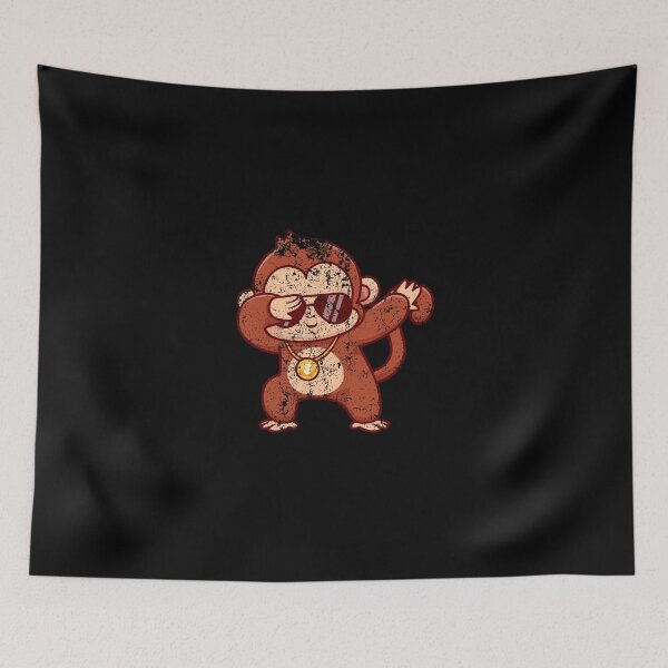 Item preview, Money Monkey Dabbing Funny Dabbing Distressed Kawaii Animals Gift designed and sold by Hyper-Field.