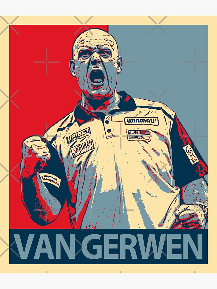 "Michael Van Gerwen" Sticker for Sale by Masseyart Redbubble