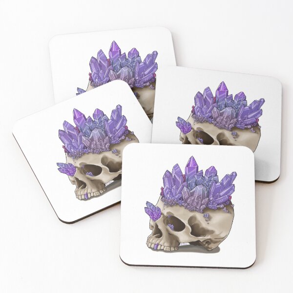 Item preview, Amethyst Skull | Witchy Skull Illustration designed and sold by Karli Mogen.