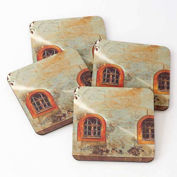 Item preview, Facade, old house, plaster, painted, vintage designed and sold by crea-homedesign.
