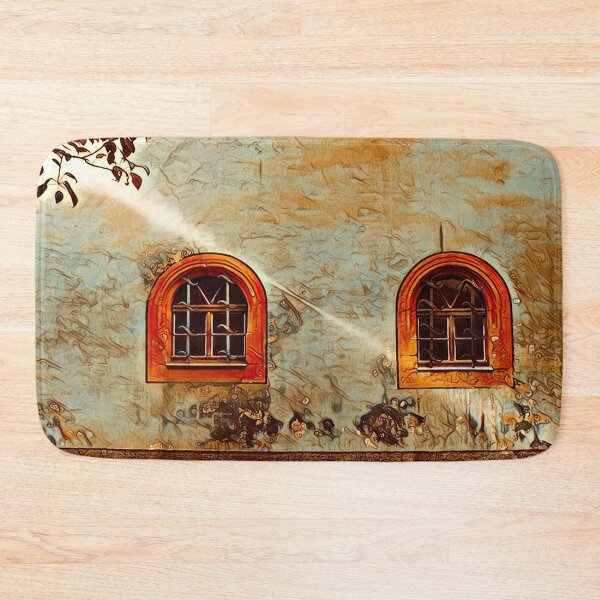 Item preview, Facade, old house, plaster, painted, vintage designed and sold by crea-homedesign.