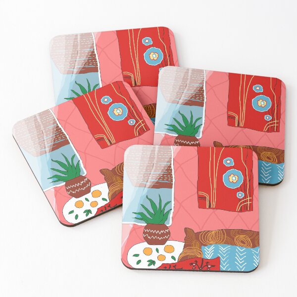 Item preview, Modern Art Still Life Oranges Aloe Pink Room designed and sold by tanjica.