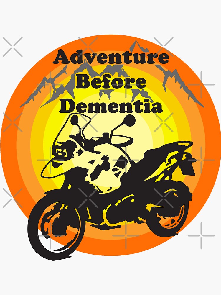 "Adventure Before Dementia Funny Retro Vintage Sunset Mountain ...