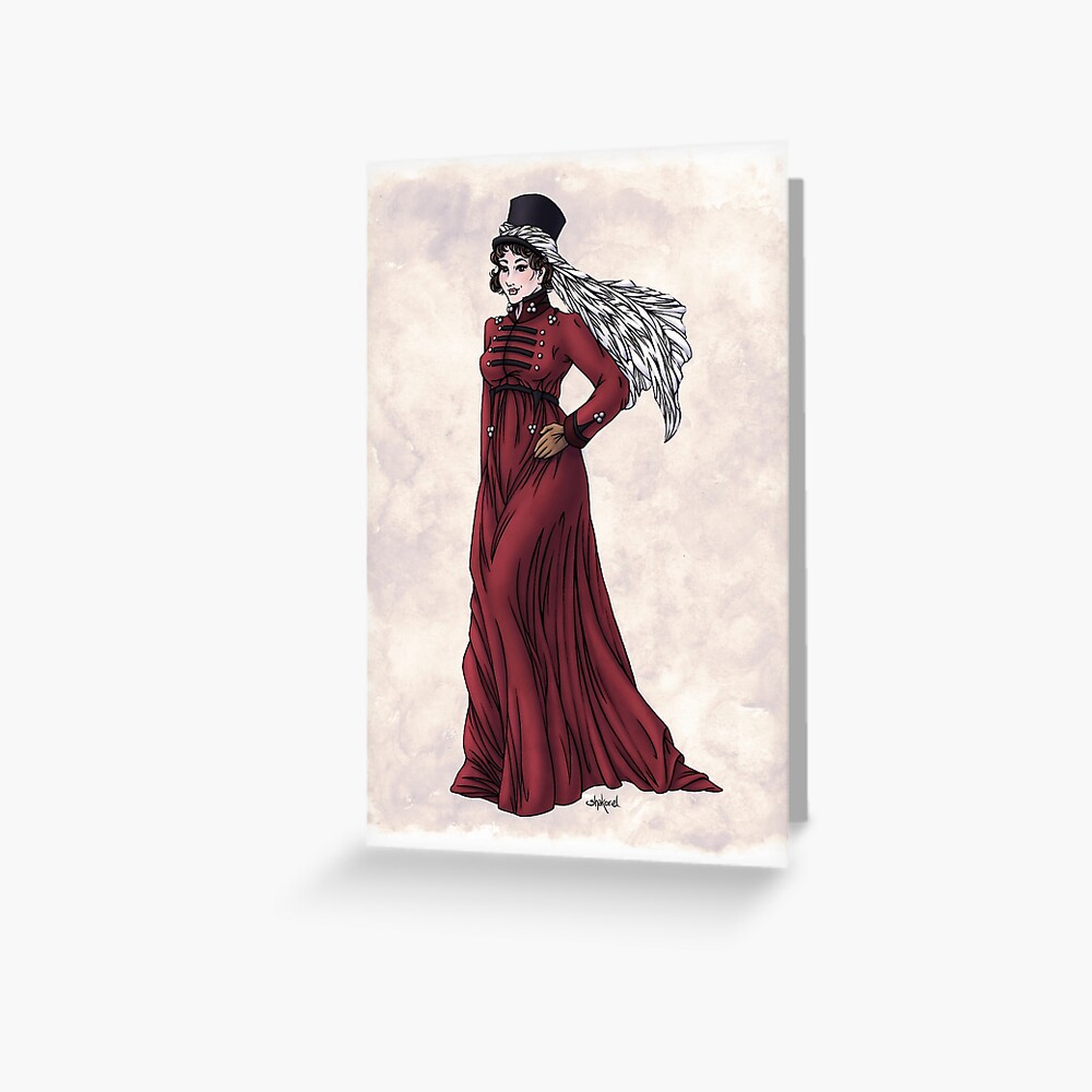 Miss Valeria Fulbourn - Regency Fashion Illustration Greeting Card