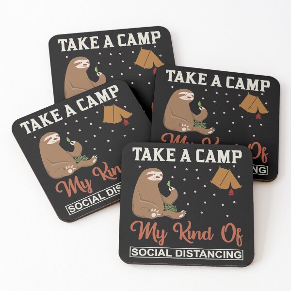 Item preview, Sloth Take a camp my kind of social distancing designed and sold by der-faun.