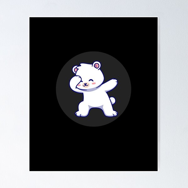 Item preview, Polar Bear Dabbing Funny Dabbing Dark Funny Cute Animals Gift designed and sold by Hyper-Field.