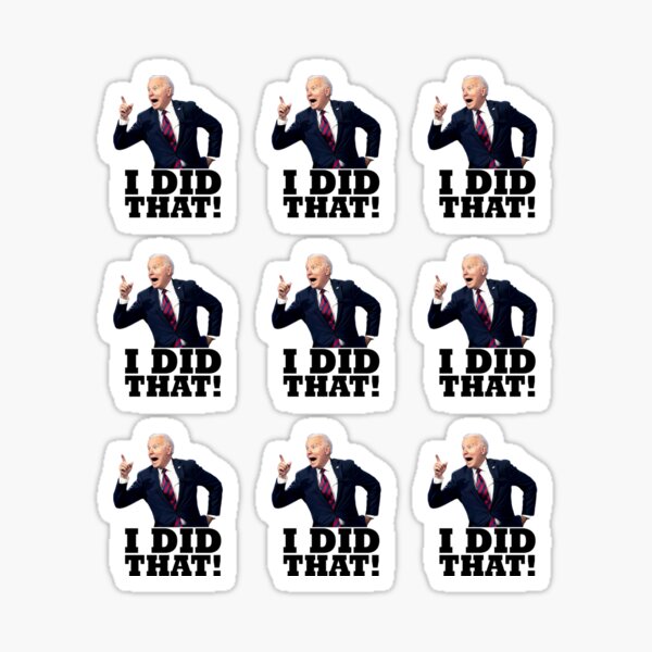 Artikel-Vorschau von Ich habe das gemacht, Joe Biden, Zapfsäule Sticker, designt und verkauft von aimcreative.