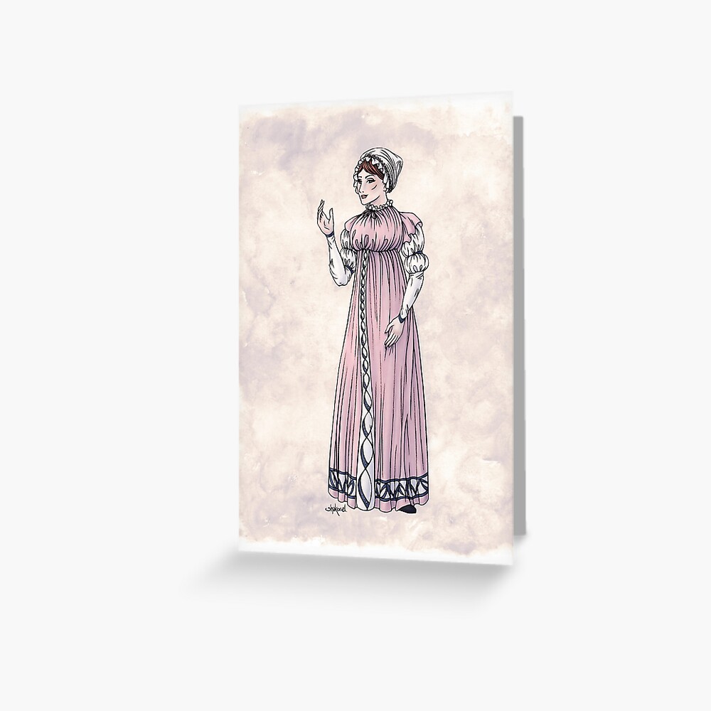 Lady Tabitha Newick - Regency Fashion Illustration Greeting Card