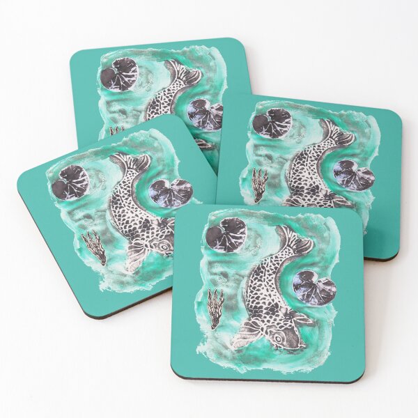 Item preview, Koi Fish With Lilypads designed and sold by MagsWilliamson.