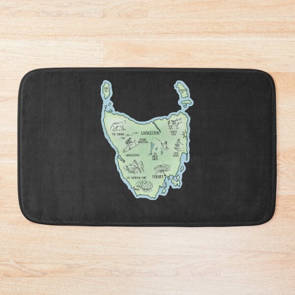 Item preview, TASMANIA - HAND DRAWN MAP Sticker designed and sold by BrendaBruner.