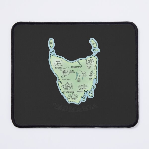 Item preview, TASMANIA - HAND DRAWN MAP Sticker designed and sold by BrendaBruner.