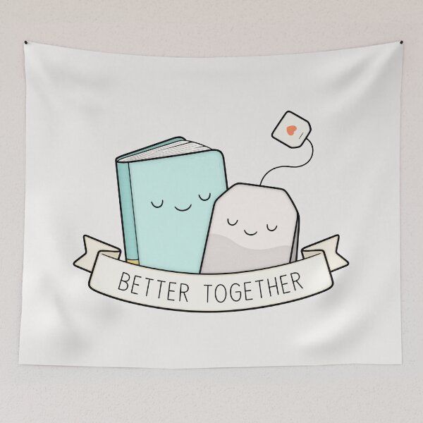 Item preview, Books And Tea | Better Together designed and sold by kimvervuurt.