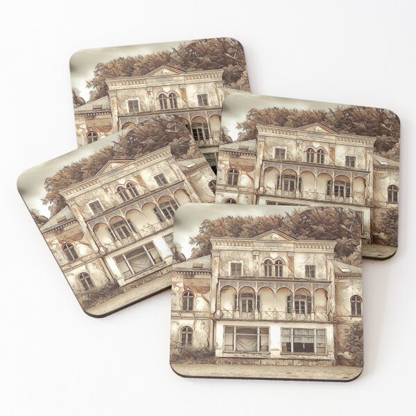 Item preview, old house painted vintage countryside mansion designed and sold by crea-homedesign.