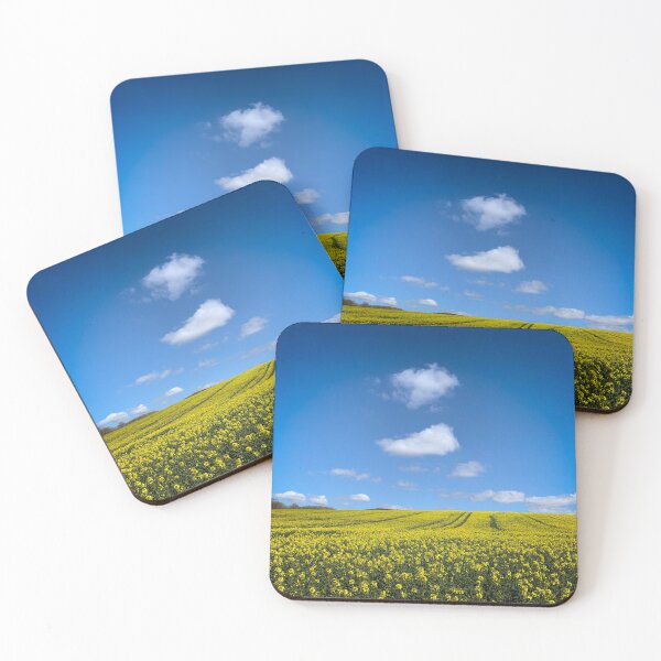 Item preview, Rapeseed field with blue sky designed and sold by RazzaBlu.