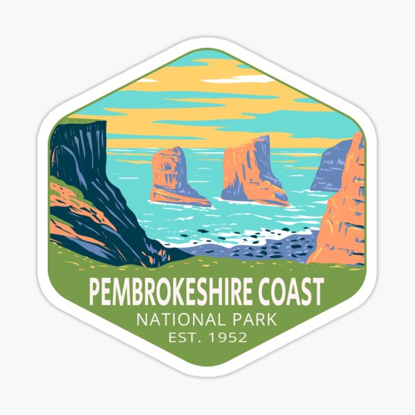 Aperçu de l'œuvre Elegug Stack Rocks dans le parc national de la côte du Pembrokeshire (gallois : Arfordir Penfro) créée et vendue par Home-Spirit.