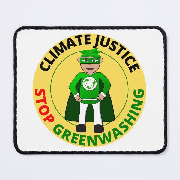 Item preview, Climate Justice Stop Greenwashing Climate Change Sticker designed and sold by RGRamsey.