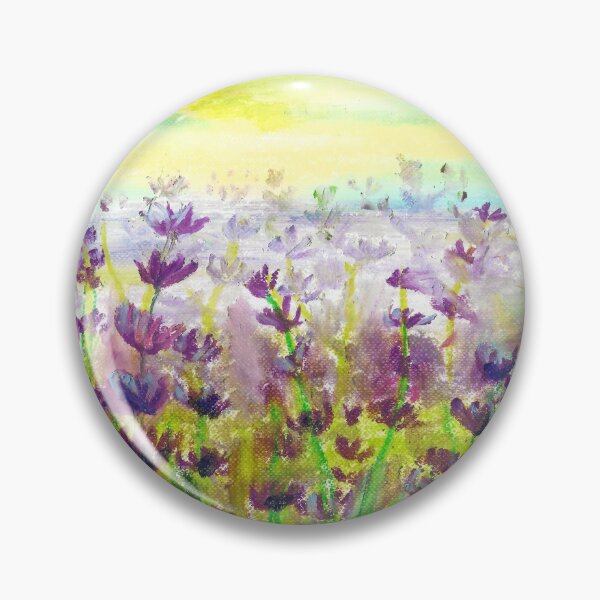 Item preview, Lavender field in oil pastels designed and sold by Egle Kristensen.