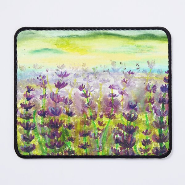 Item preview, Lavender field in oil pastels designed and sold by Egle Kristensen.