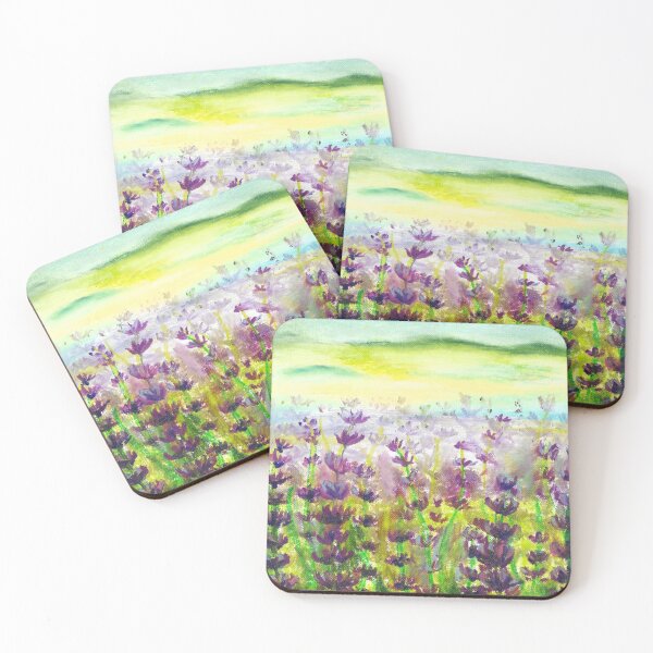 Item preview, Lavender field in oil pastels designed and sold by Egle Kristensen.