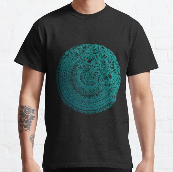 50Floral Mandala | Teal Winter by SimmyGhatt Classic T-Shirt