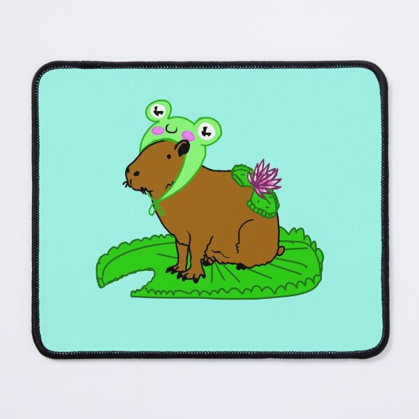 Item preview, Capybara Sitting On a Lily Pad designed and sold by WhatWhatDesigns.