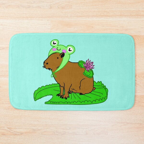 Item preview, Capybara Sitting On a Lily Pad designed and sold by WhatWhatDesigns.