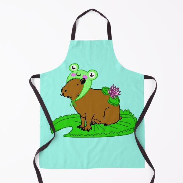 Item preview, Capybara Sitting On a Lily Pad designed and sold by WhatWhatDesigns.