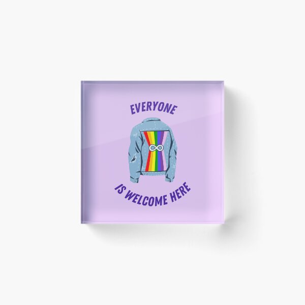 Item preview, Everyone is Welcome Here Inclusion Neurodiversity Human Rights designed and sold by Artventurous.