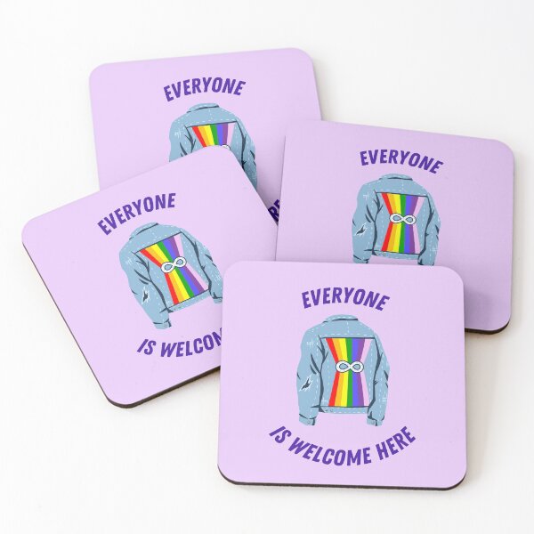 Item preview, Everyone is Welcome Here Inclusion Neurodiversity Human Rights designed and sold by Artventurous.