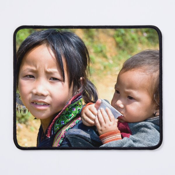 Item preview, Vietnamese Hill-tribe girl and her baby brother designed and sold by Kezzles.