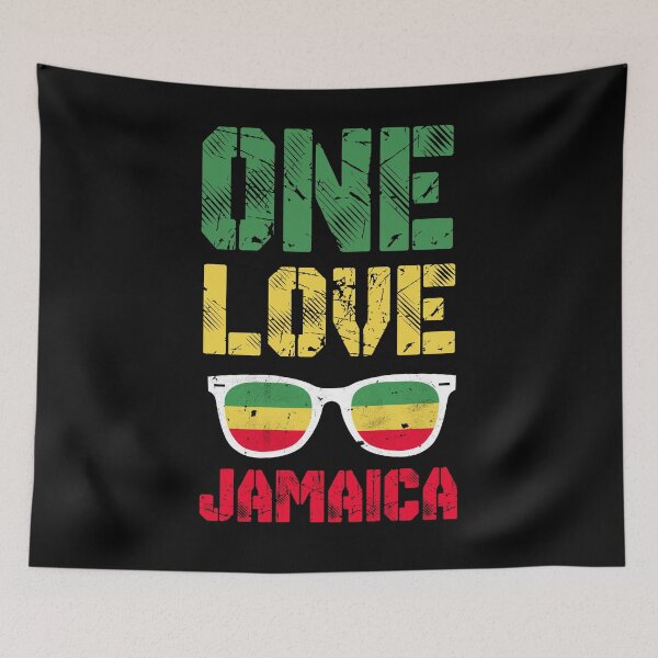 Item preview, Reggae Retro Rastafari Gift Rasta Quote One Love Jamaica designed and sold by JukeLox.