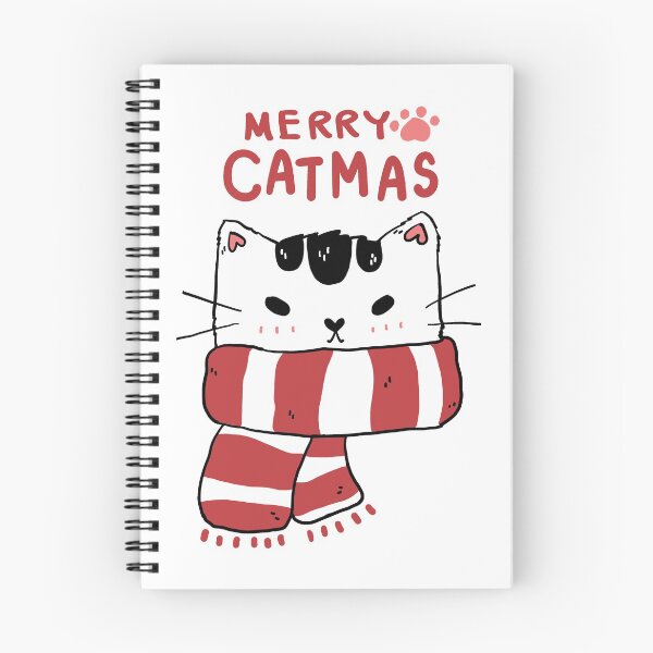 Item preview, catmas head with scarf-merry catmas  designed and sold by Hartics.