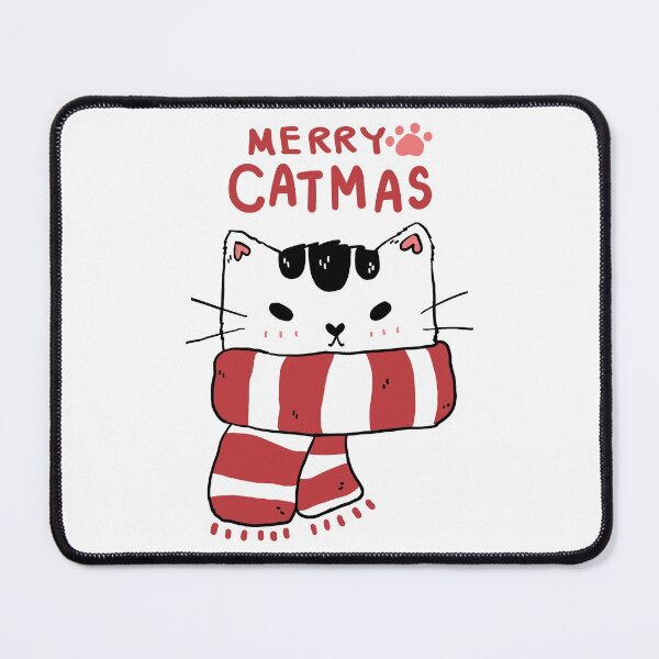 Item preview, catmas head with scarf-merry catmas  designed and sold by Hartics.