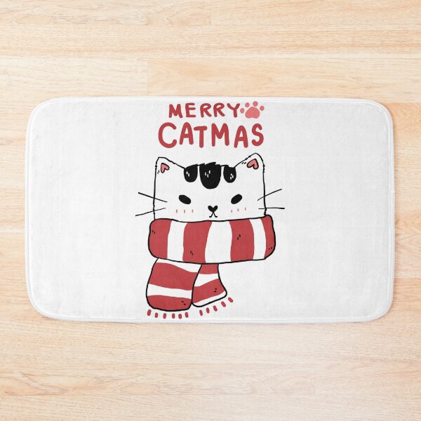 Item preview, catmas head with scarf-merry catmas  designed and sold by Hartics.
