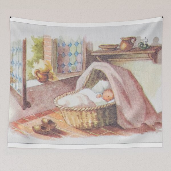 Item preview, Vintage birth announcement card for baby girl  designed and sold by Photopat.