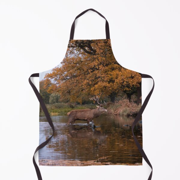 Item preview, Autumn stag crossing stream designed and sold by Junkyardmax.