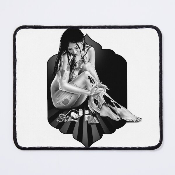 Item preview, Patch- a portrait (monochromatic illustration on white) designed and sold by Anicatattoos.
