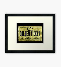 willy wonka golden ticket Framed Print