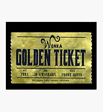 willy wonka golden ticket Photographic Print