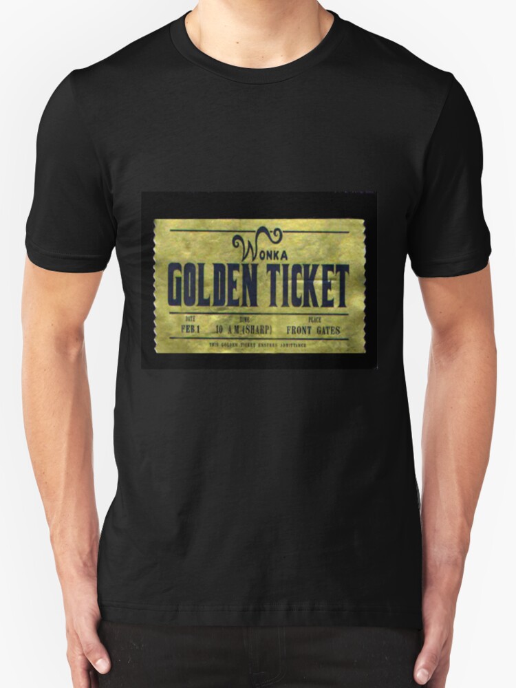 willy wonka golden ticket shirt