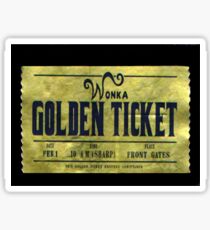 willy wonka golden ticket Sticker