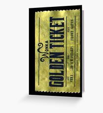 willy wonka golden ticket Greeting Card