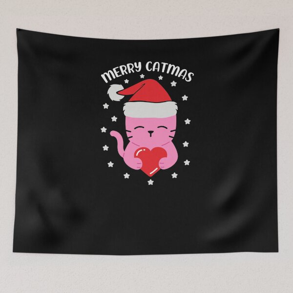 Item preview, Catmas Typography quotes-merry catmas  designed and sold by Hartics.