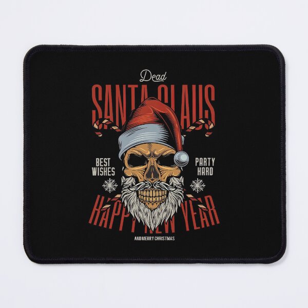 Item preview, Skeleton of Santa Claus with a bottle of beer and a cigarette in his hands, Santa Claus Skull designed and sold by graphic-genie.