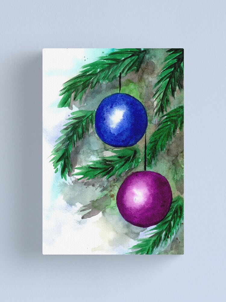 Christmas tree turquoise and purple