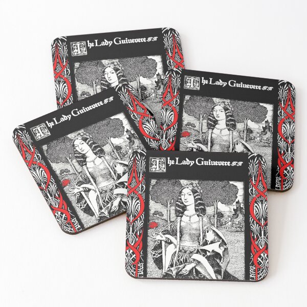 Item preview, ARTHURIAN LEGENDS,THE LADY GUINEVERE In Red Black White designed and sold by BulganLumini.