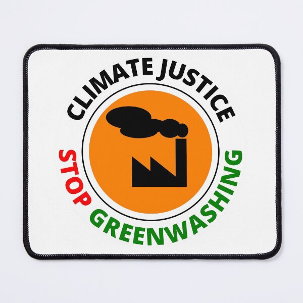 Item preview, Climate Justice Stop Greenwashing Climate Change Sticker designed and sold by RGRamsey.