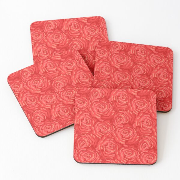 Item preview, Cute Bed of Red Roses Pattern designed and sold by PinkPandaDesign.